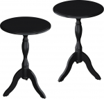 MROJISC K&uuml;ljelaud, 2 tk, &uuml;mmargune kohvilaud, elutoa laud, diivanilaud, voodilaua, laud elutuppa, magamistuppa, must