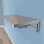 Roostevabast terasest seinale paigaldatav kokkupandav laud 120 x 30 cm 304 terasest rippuv laud Ruumis&auml;&auml;stlik seinalaud &otilde;ppimiseks Vastupidav ja stiilne disain Lihtne paigaldus