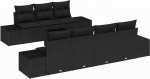 Rantry Garten-Sofa-Set mit Kissen 8 tk Schwarz Poly-Rattan Gartenm&ouml;bel Model3355642