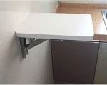 An der Wand montierter Klapptisch aus Holz, K&uuml;chen-/Esstisch, Home-Office-Arbeits-/Laptop-/Computertisch, h&auml;ngender Klapptisch, herunterklappbares B&uuml;cherregal aus Holz, Lerntische, wei&szlig; (Gr