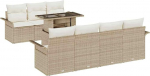 Gartensofa-Set mit Kissen 8 tk Beige Poly-Rattan Gartenm&ouml;bel Model3348227