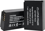 LP-E12 Asendusaku 1250 mAh 7,4 V Li-ion aku LPE12 Canon EOS M/EOS M2 / EOS M100 / EOS M200 / EOS M50 / EOS M50 Mark II / EOS 100D / PowerShot SX70 HS (2 akut)
