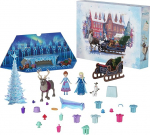 Mattel Disney Disney Frozen Little Anna ja Elsa nukud advendikalender koos 2 s&otilde;brafiguuriga, vormitav liiv ja 24 m&auml;ngut&uuml;kki, inspireeritud Olafi k&uuml;lmutatud seiklusest, HWX20