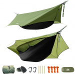 Night Cat Hammock Tent for 1 Person: Lightweight Portable Hammock with Mosquito Net and Tarp Waterproof Hiking Camping in the Garden Backyard Wild