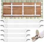 Tablecloth Clips Hidden Strap 2 Sizes Adjustable Elasticity Picnic Tablecloth Holder Clip Bed Sheet Clips for Indoor Outdoor Thick Table Picnic Covers Camping
