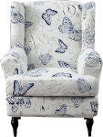 NILUOH Wing Chair Slipcovers, 2 Pack Stretch Spandex Wing Back Chair Covers Diivan Slipcover Tr&uuml;kitud Wing Back Chair Slipcovers M&ouml;&ouml;bli kaitsja Diivan pehme elastse p&otilde;hja 16
