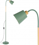 ANTEN Floor Lamp, Height-Adjustable Floor Lamp with Gooseneck and E27 Socket, 159 cm Reading Lamp for Living Room, Bedroom, Study, Modern in Sage Green (Light Bulb Not Included)