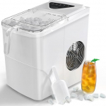 Mini Portable Ice Cube Machine, 15 kg / 24 tundi, kompaktne j&auml;&auml;kuubiku valmistamise masinad, t&ouml;&ouml;laud, 6 minutiline kiire j&auml;&auml;masin, isepuhastuv j&auml;&auml;masin koju