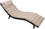 Piacenza Garden Lounger Polyrattan Brown Kokkupandav koos p&ouml;&ouml;rdpehmendusega Outdoor
