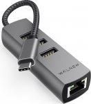 WALNEW USB C Ethernet adapter, USB-C RJ45 LAN adapter, Gigabit Cat v&otilde;rgukaabel konverter C-t&uuml;&uuml;pi, Thunderbolt 3 Mac, MacBook Pro/Air, Samsung Galaxy Tab (Ehternet+USB-A port), Thunderbolt 3 Mac, MacBook Pro/Air, Samsung Galaxy Tab (Ehternet+USB-A port)