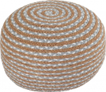 &Uuml;mmargune Ottomani Pouf Footstool Jute Pouffe Stool Seat Cushion Boho Home Decor T&auml;iendav Seat Pouf for Living Room Bedroom Indoor Artic Circle 55x55x30cm Natural