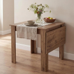 B&D home LIVIUS pikendatav s&ouml;&ouml;gilaud, 80-120 x 80 cm, kaasaegne tamme v&auml;limusega k&ouml;&ouml;gilaud, ruumi kokkuhoidev, integreeritud panipaigaga, puidust laud k&ouml;&ouml;ki ja s&ouml;&ouml;gituppa.