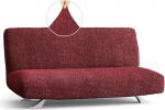 Menotti diivanikate Armless 2 3 istekohaga diivan tugitool Slipcover Stretch Elastic Fabric Protector Microfiber Bordeaux (diivan ilma k&auml;etugedeta)