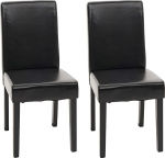 Mendler Littau 2 s&ouml;&ouml;gitooli / k&ouml;&ouml;gitoolid / nahk / must / tumedad jalad