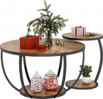 Kohvilaud 2 tuba, kaasaegne elutoa laud (80 cm l&auml;bim&otilde;&otilde;t), &uuml;mmargune k&uuml;ljelaud koos hoiuruumiga (60 cm l&auml;bim&otilde;&otilde;t), metallraamiga, diivanilaud, k&uuml;ljelauad elutuppa