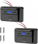 Thlevel USB C pesa 12V laadimisseade 78W autolaadija QC3.0 ja Dual PD3.0 mobiiltelefoni kiirlaadimine veekindel koos l&uuml;litiga 12V-24V paadi-mootors&otilde;iduki auto jaoks