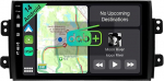 YUNTX [DAB-4G+64G] Android 14 Autoradio Suzuki SX4 2006-2016/Fiat Sedici 2005-2014-[Integreeritud DAB+/CarPlay/Android Auto/DSP/GPS]-9-tolline IPS 2.5D puuteekraan MIC+kaamera USB/MirrorLink/Bluetooth