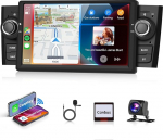 2G & 64G podofo autoraadio Fiat Punto 2005-2009 / Fiat Linea 2007-2011 juhtmevaba Carplay Android auto, 7-tolline puuteekraaniga stereo Navi/WiFi koos AHD tagurduskaameraga GPS Bluetooth RDS/FM Radio