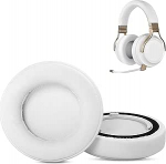 HAIZEEN k&otilde;rvapadjad, mis &uuml;hilduvad Corsair Virtuoso RGB Wireless SE Gaming Headset k&otilde;rvapadjadega asenduspadjad (valguline nahk/m&auml;luvaht) (valge)