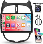 2G + 64G juhtmevaba Carplay Android autoraadio Peugeot 206 206CC 206SW 2000-2016 Citroen C2 2002-2010 9-tolline autoraadio Android auto navigatsiooniga GPS WiFi peeglilink Bluetooth FM/RDS/EQ/SWC tagumine