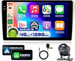 4G 128G VECHTEL 9-tolline Bluetooth autoraadio Toyota Avensis 2002-2008 Carplay Android auto, Android 15, DSP EQ, WiFi GPS, Mirror Link, RDS/FM raadio 2 DIN koos AHD tagurduskaameraga