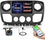 Qualcomm 8 Core 4 + 64 GB Android 15 autoraadio Renault Master/Opel Movano/Nissan NV400 2010-2021 traadita Carplay Android auto, 10,1-tolline puuteekraaniga raadio GPS/BT/WiFi/Reversioonikaamera/DSP/FM/RDS