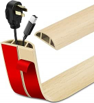 Kaablikanal isekleepuv pikkus 3 m p&otilde;randakaablisild Paindlik kaablikaitse kaablikanal Kaablikate kodukontori lao kontserdile (3 m x 3 cm, beež puidumass)