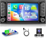 8 Core 6G + 128G autoraadio Android 15 VW Touareg 2004-2011 Transporter Ts Multivan 2004-2009, 7-tolline HD IPS puuteekraan koos traadita Carplay Android auto GPS WiFi Bluetooth USB FM RDSiga