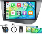 4G 64G Android autoradio SEAT Le&oacute;n 2005-2012 (vasakpoolne juhtimine) 9-tolline traadita Carplay autoraadio Android auto navigatsiooniga GPS peeglilink Bluetooth FM/RDS/DAB/DVR/EQ/WiFi roolijuhtimine