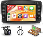 6+128G 8 s&uuml;damikud 7-tolline Android autoraadio Mercedes Benz W168 W203 CLK C209/W209 SLK/W170 W463 W639 Viano Vito Vaneo juhtmevaba Carplay Android auto peeglilink Bluetooth WiFi FM/RDS/EQ GPSiga