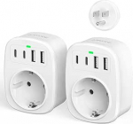 Adapter USA Saksamaa pistik, (EL-USA-2tk)