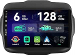 [6G+128G | Sisseehitatud DAB+ 4G] - MSD autoradio Jeep Renegade 2015-2018 | Android 15 GPS navigatsiooniradio | CarPlay Android auto roolijuhtimine Dual-Band WiFi DSP | Cam&eacute;ra MIC | Octa-Core 2