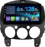 [6G + 128G, Octa-Core] - MSD Autoradio Mazda 2 (2007-2012) Android 15 GPS navigatsiooniraadio CarPlay Android auto roolijuhtimine Dual Band WiFi DSP DAB tagurduskaamera MIC 2 DIN 9-tolline