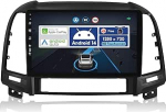 9-tolline autoraadio Hyundai Santa FE (2006-2012) GPS navigatsioon - Traadita CarPlay Android auto - tagantj&auml;rgi kaamera - Android 14 2 DIN - DSP DAB roolijuhtimispult Bluetooth 5.0 Daul-Band WiFi
