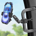 Auto mobiiltelefoni hoidja, [l&ouml;&ouml;gikindel metallvarras] universaalne mobiiltelefoni hoidja autole, veoautole, Pick-Upile, maasturile, kaubikule, ekskavaatorile, esiveokile, &uuml;hilduv iPhone 16 15 14 Pro Max, Galaxy ja k&otilde;ik 4