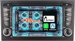 Traadita CarPlay & Android autoraadio Audi A4 S4 RS4 03-12, Linux s&uuml;steem AM/FM/RDS BT5.0 raadio puuteekraaniga f&uuml;&uuml;siline helitugevuse reguleerimine Kiirest k&auml;ivitamine Plug & Play Steseo jaoks Seat Exeo 09-12