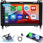 6G + 128G 8Core autoraadio Mercedes Benz W169 W245 B160 B170 B180 B200 W639 Vito Viano W906 Sprinter koos Carplay Android autoga, Hodozzy 9-tolline puuteekraan koos Bluetooth navigatsiooniga WiFi USB DSP-ga