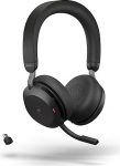 Jabra Evolve2 75 traadita PC-kuuldeaparaat 8 mikrofoni tehnoloogiaga - kaasaegse aktiivse m&uuml;rasummutusega kahe vahuga stereok&otilde;rvaklapid, USB-C Bluetooth-adapter ja MS Teams'i &uuml;hilduvus - mustad