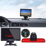 Transporter 7-tolline LCD monitor + 1280 x 720 Pixel 3. piduritulede tagurduskaamera veekindel &ouml;&ouml;n&auml;gemiskaamera kaubikule Fiat Ducato X250 X290 bussikastile/Peugeot Boxter/Citroen Jumperile