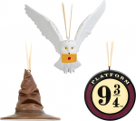 Grupo Erik j&otilde;ulupuu kaunistusfiguuride komplekt R&auml;&auml;kiv m&uuml;ts, Rada 9 3/4 ja Hedwig 3 j&otilde;ulupuu ripatsid J&otilde;ulupuu kaunistusfiguurid - Official Harry Potter Merchandise