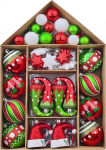 Valery Madelyn J&otilde;ulukaunistused Set 70K Elf Punane Roheline Valge Shatterproof J&otilde;ulupuu Ornaments Ball Ornaments Dekoratiivsed rippuvad kaunistused j&otilde;ulupuude puhkusepidu kaunistamiseks Decoration