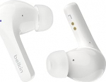 Belkin SoundForm&trade; Motion True Wireless In-Ear k&otilde;rvaklapid, m&uuml;rasummutus, juhtmevaba laadimiskohver, 2 mikrofoni, pritsmekaitse, IPX5 Bluetooth k&otilde;rvaklapid iPhone'ile, Samsungile - valge