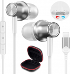USB C k&otilde;rvaklapid Galaxy A54 A55 A35 A36, magnetilised k&otilde;rvaklapid mikrofoniga, C-t&uuml;&uuml;pi k&otilde;rvaklapid USB C-&uuml;hendusega k&otilde;rvaklapid Samsung A34 5G A53 S25 iPhone 16e 16 15 Pro Mi 13T 14 Pixel 9 8 jaoks.
