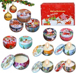 L&otilde;hnastatud k&uuml;&uuml;nla j&otilde;ulukingitus, 12 2,5 oz sojavaha k&uuml;&uuml;nlaid, aroomiteraapia k&uuml;&uuml;nlad kinkekomplekt stressi leevendamiseks ja l&otilde;&otilde;gastumiseks, j&otilde;ulukingitused naistele