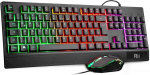Rii Gaming Keyboard and Mouse Set, Mouse and Keyboard, RGB Backlight QWERTZ (German Layout), Rainbow Colours, Illuminated USB Waterproof Keyboard and Mouse with 3200 for Pro PC Gamers