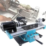 7000 U/min Mikro-Metall-Drehmaschine, 400W Hochpr&auml;zisions-Fr&auml;smaschine, Siebenstufige Regelung, Doppel-Lager, Arbeitsl&auml;nge 13 cm & Durchmesser 5 cm, f&uuml;r die Bearbeitung von Pr&auml;zisionsteilen