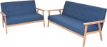 LAPOOH Sofa Set 2-Piece Sofa Bed, Sofa Bed, Sofa Bed, Sofas & Couches, Relax Sofa, Fabric Blue