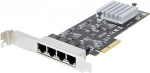 StarTech.com 4-Port 2.5 Gbit PCIe Network Card, Intel I225-V, Dual Port Computer LAN Card, Multi-Gigabit NIC, PCI Express Server Network Card, 2.5G Ethernet Adapter (PR42GI-NETWORK-CARD)