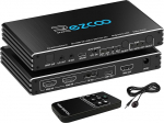 4K@120Hz HDMI 2.1 l&uuml;liti 4x1 koos USB-C DP1.4 ja heliv&auml;ljundiga (optiline/3,5 mm v&auml;ljund) VRR ALLM HDCP 2.3 HDR Dolby Vision/Atmos - PS5, Xbox, m&auml;ngude jaoks, IR-kaugjuhtimispuldiga