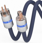 Monosaudio P902 HiFi toitejuhe 1 m alumiiniumfooliumiga varjestus &phi;17 mm OFC Audiophil IEC kaabel 2-poolne AC High End toitejuhe Schuko + IEC C15 pistikupesaga DVD/v&otilde;imendi/dekooder/subwoofer/AMP jaoks